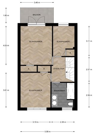 Floorplan - Brinkgreverweg 126, 7413 AG Deventer